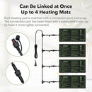 BN-LINK Seedling Heat Mat 10" x 20.75" 4 Pack Daisy Chainable Warm Hydroponic Heating Pad Waterproof for Seed Starting Germination, Indoor Gardening, Greenhouse by GreenHaven Gardens