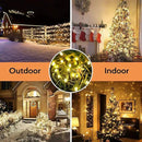 Toodour Solar Christmas Lights, 72ft 200 LED 8 Modes Outdoor Christmas String Lights, Waterproof Solar Fairy Lights for Christmas Tree, Fence, Holiday, Party, Balcony, Christmas Decor - Warm White by GreenHaven Gardens