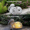 Dog Memorial Gifts Outdoor Statue with Solar Lights,Outdoor Resin Pet Ornament Grave Memorial Angel Decor Stone Effect by GreenHaven Gardens