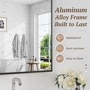 Bathroom Mirror 55" x 30", Large Rectangle Wall Mirror, Black Metal Frame Wall Mounted Mirrors for Bathroom, Vanity, Bedroom, Entryway Decor(Horizontal/Vertical) by CozyNest Decor