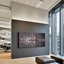 Conipit Chicago Wall Art Chicago Skyline Artwork City Night Downtown Picture Cityscape Painting Framed for Bedroom Home Office Decor 24"x48" by CozyNest Decor