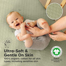 Waterproof Crib Mattress Protector Cover Fitted - 2-Pack Quiet Baby Crib Mattress Pad Sheets, 52" x 28" Soft Quilted Cotton Baby Sheet, Machine Washable, Easy Fit, Durable (Avocado/Mavy) by TinyTreasures Baby Boutique