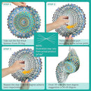Wind Spinner Mandala Peacock Blue Ocean,Wind Spinner for Yard and Garden,Gifts for Women Mom Grandma Wife Father,12Inch 3D Kinetic Yard Art Decorations Outdoor&Indoor Christmas Decor by GreenHaven Gardens