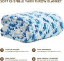 L'AGRATY Chunky Knit Blanket Throw: 50''x60'' Chenille Chunky Knitted Throw Blankets for Bed Couch - Handmade Thick Cable Knit Blanket - Large Crochet Rope Blankets for Home Decor by CozyNest Decor