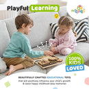 Montessori Busy Board for Toddlers, Premium Wooden Toddler Busy Board for 1 2 3 Year Old with 10 Educational Activities for Fine Motor Skills, Sensory Activity Toy for Travel, Gift for Boys & Girls by TinyTreasures Baby Boutique