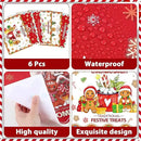 Christmas Placemats Set of 6 Christmas Retro Gingerbread Plastic Table Mats Xmas Bakery Gingerbread House Place Mats Winter Holiday Table Decoration for Indoor Outdoor Party Kitchen Dining by CozyNest Decor