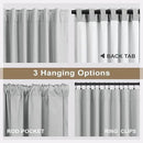 Total Blackout Curtains Full Shade 84 Inches Long Light Grey Gray Black Out Thick Linen Drapes for Living Room Thermal Insulated Bedroom Heavy Duty White Backing Back Tab Pleated 52x84 Length 2 Panel by CozyNest Decor