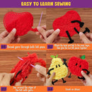Golray Fruit Plushie Sewing Kit for Kids - My First Sewing Kit for Beginners, 7 Easy Felt Craft Project of Fruit Toys with Yarn, Leather, Plastic Needles, Glue & Instruction, Gift for Kid Girls Boys by TinyTreasures Baby Boutique
