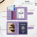 Melsbrinna Rfid Passport Holder for Travel women/Men, Cute Passport Wallet Rfid Blocking Card Slots, Rfid Passport Cover/CaseTravel Wallet, Passport Book Holder (1, Purple) by TinyTreasures Baby Boutique