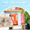 TidyFriend Laundry Detergent Dispenser with Tray & Strap, Laundry Soap Dispenser with Non-Slip Rubber Feet for Washing Room Organization, Easy Pour (Wood) by CozyNest Decor