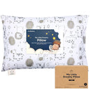 KeaBabies Toddler Pillow with Pillowcase, Jumbo 14X20 - Soft Organic Cotton Toddler Pillows for Sleeping - Machine Washable - Perfect for Travel, Toddler Bed Set (KeaSafari) by TinyTreasures Baby Boutique