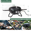 Captiva Designs Portable Propane Grill, 15,000 BTU Output TableTop Liquid Gas Grill with 2 Stainless Steel Burners, 275 sq.in. Cooking Area with Side Tables by GreenHaven Gardens