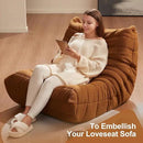 Bean Bag Chairs for Adults Giant Bean Bag Chair Memory Foam BeanBag Chair Big Bean Bag Sofa with Filler Faux Fur Fireside Beanbags Lazy Sofa for Living Room Bedroom Dorm Office (Brown Teddy) by CozyNest Decor