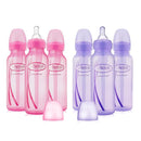 Dr. Brown's Girls' Bottles - 3 (8 oz.) Lavender, 3 (8 oz.) Pink (6 Pack) by TinyTreasures Baby Boutique