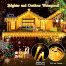 1600 LED 164FT Outdoor Christmas Lights Plug in 8 Modes with Timer Dimmable Christmas Decorations Waterproof Indoor Curtain String Lights for Roof Porch Garden Holiday Wedding Party Decor Warm White by GreenHaven Gardens