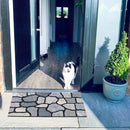 CHICHIC Welcome Door Mat 18X 30 Inch Front Doormat Outdoors for Home Entrance Outdoors Mat for Outside Entry Way Doormat Entry Rugs, Heavy Duty Non Slip Rubber Back Low Profile, Stone by CozyNest Decor
