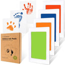 4-Pack Inkless Baby Hand and Footprint Kit - Mess Free Ink Pad for Newborn Keepsake, Dog Nose & Paw Print Kit, Clean Touch Ink Pad for Baby Hand & Footprints, Ideal New Mom Gifts (Fiesta) by TinyTreasures Baby Boutique