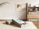 2-Pack Under Bed Storage Containers, 8 Inches Tall Underbed Clothes Storage Organizer Bin with Sturdy Sidewalls/Bottom, Under the Bed Storage Bags 2 Storage Bins, Light Grey by CozyNest Decor