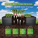 GARDMAX 8x4x2FT Galvanized Raised Garden Bed Kit, Metal Planter Boxes Outdoor with Easy Assembly, Large Garden Bed for Vegetables, Fruits, Flower, Herbs Rectangle Dark Gray by CozyNest Decor