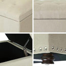 Joveco Storage Ottoman Bench Rectangular Fabric Organization Tufted Footrest for Living Room Bedroom, Upholstered Padded Footstool Coffee Table Seat with Lift Top by CozyNest Decor