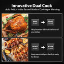 32QT Extra Large Air Fryer, 19-In-1 Air Fryer Toaster Oven Combo with Rotisserie and Dehydrator, Digital Convection Oven Countertop Airfryer Fit 13" Pizza, 6 Accessories, 1800w (Black) by CozyNest Decor