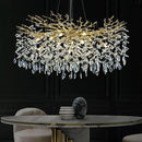 Modern Crystal Chandeliers for Dining Room Over Table, 40" Round Gold Tree Branche Chandelier, Large Crystal Chandelier for Living Room,High Ceiling,Foyer,Entryway,Kitchen Island,Staircase by CozyNest Decor