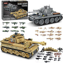 1030 Piece WW2 Army Tanks Toy Building Sets,Create a German Panzer 38T and a German Tiger Tank Toys,Adult Collectible Model Tanks Sets to Build,Christmas Birthday Gifts for Boys,Teens,Adults by TinyTreasures Baby Boutique