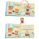 Teddy Bear Baby Toy Cloth Crinkle Books for Babies Infant Toddler, Soft Toys 0-6-12 Months Activity Tummy Time Mirror Toy, Gifts for Boys Girls Baby Shower, 1-2-3 Years Old-Morning by TinyTreasures Baby Boutique