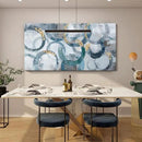 Mofutinpo Blue and Gold Wall Art - Large Modern Abstract Canvas Wall Art, Framed for Bedroom, Office or Living Room - 30x60IN by CozyNest Decor