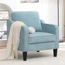 Accent Chair for Living Room, Mid Century Modern Reading Chair for Bedroom, Upholstered Armchair with Side Pockets, Comfy Single Sofa Side Chair for Office, Apartment, Small Room, Teal Green by CozyNest Decor