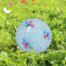 Gazing Ball 8 Inch Butterfly Glass Mosaic Garden Globe Outdoor Gazing Globe Yard Ornament for Garden Yard Home Lawn Outdoor Decoration Gift for Women (Not Solar Powered) by CozyNest Decor