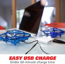 Force1 Scoot Hand Operated Drone for Kids or Adults - Hands Free Motion Sensor Mini Drones, Easy LED Indoor Rechargeable UFO Toy Flying Orb Ball Drone Toys for Boys and Girls (Blue) by TinyTreasures Baby Boutique