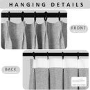 Macochico Pinch Pleated 100% Blackout Curtains Light Grey Linen Curtains for Bedroom Living Room Farmhouse Thermal Insulated Window Panels Pleated Curtains with Hooks and Tieback 52”Wx72”L 1 Panel by CozyNest Decor