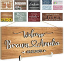 Custom Wood Sign Prsonalized Text Business 3D Home Decor, Personalized Rustic Plaque Board Hanging Wooden Name Sign for Wall Art, Customized Signs Plank Decoration Gifts for Wedding Family Farmhouse Kitchen, Rectangle by CozyNest Decor