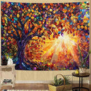 Lunerfex Tree of Life Tapestry Stained Glass Tapestry Wall Decor Tapestries for Bedroom Art Tapestries Wall Hanging for Bedroom Living Room Glass-Tree-03 60"x80" by CozyNest Decor