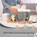 PeraBella Baby Diaper Caddy Organizer with Handle, Boy & Girl Shower Gift Basket, Portable Diaper Storage Basket Bin for Wipes, Newborn Baby Essentials Registry Search Must Haves, Car Caddy Organizer by TinyTreasures Baby Boutique