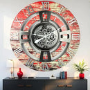 The Gears Clock Real Moving Gear Wall Clock England Line (Red Lava, 36 inches (90 cm)) by CozyNest Decor