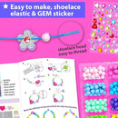 KRAFUN Jewelry Kit Unicorn & Princess Craft Set for Kids 5+ Years, 12 DIY Gem Bracelets & Charms, Unicorn & Princess Theme, Stickers, Instructions, Creative Kit by TinyTreasures Baby Boutique