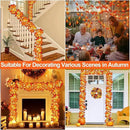 Timer & Thicker Leaves - 2 Pack Fall Garland with Lights Fall Hallowen Decorations Indoor Total 80 Leaves 40LED 13Ft Battery Operated Halloween Garland Thanksgiving Decor Home Indoor Outdoor Christmas by CozyNest Decor