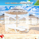 Windyun 2 Pcs 7 to 10 ft Patio Umbrella Mosquito Netting with Double Zipper Door, Screen Universal Hanging Mosquito Net for Patio Polyester Mesh Umbrella Screen for Outdoor and Patio Tables(White) by GreenHaven Gardens