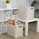 DULLEMELO Extra Large Storage Baskets, Fabric Storage Bins for Organizing Shelves Nursery Toys Books, Closet Baskets and Bins with Handles, Beige, 2-Pack by TinyTreasures Baby Boutique