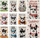 Seasonal Garden Flags Corgi Dog Double Sided Flags Set of 11 Holiday Farmhouse Indoor Outdoor Yard Lawn Christmas Gifts Decorations 12.5x18 Inch by GreenHaven Gardens