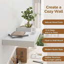 12 Inch Deep White Floating Shelves, 24 x 12 Floating Shelf for Books, Rustic Wood Deep Wall Shelves for Home Storage & Display, 2" Thicked Shelves for Kitchen, Living Room, Bedroom, 2 Pack by CozyNest Decor