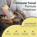 Formula Dispenser - Completely Replaces Hand Scooping - Fill The Desired Portion with just a Few clicks - Formula Container to go - 10ounces Baby Milk Powder Storage by TinyTreasures Baby Boutique