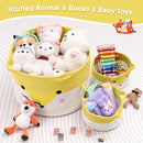 Large Baby Basket Toy Storage 3 Pack, (20"x13.8") Woven Baby Laundry Basket Blanket Basket, Stuffed Animal Storage, Baby Gift Basket Empty, Toy Basket for Kids, Dog, Cat. by TinyTreasures Baby Boutique