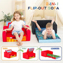 MallBest Kids Sofas Children's Sofa Bed Baby's Upholstered Couch Sleepover Chair Flipout Open Recliner(Red/Fire Truck) by TinyTreasures Baby Boutique