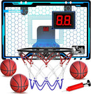 HopeRock Indoor Mini Basketball Hoop for Kids, Basketball Hoops Over The Door with LED Lighting, Mini Hoop with Scoreboard & 3 Balls, Basketball Toys Gifts for 5 6 7 8 9 10 11 12 Year Old Boys Girls by TinyTreasures Baby Boutique
