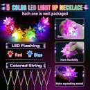 70 PCS Flashing Crystal Star Glow Necklaces Bulk Light up Party Favors, LED Glow in The Dark for Kids Adults Birthday Glow Party Rave Halloween Goodie Bags Filler by TinyTreasures Baby Boutique