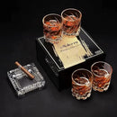 Whiskey Glasses with 4 Iceball molds and a Luxury Box, Old Fashioned Whiskey Glasses, Gifts for Dad from Daughter Son Kids, Best Father Ever Whiskey Glass, Gifts for Husband by CozyNest Decor