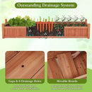 HAPPYGRILL Raised Garden Bed, Wood Elevated Flower Box with 8 Drain Holes, Liner, for Flowers, Vegetables, Herbs, Fruits, Outdoor Planter Box for Backyard, Garden, Lawn, 89" x 23.5" x 16" by GreenHaven Gardens